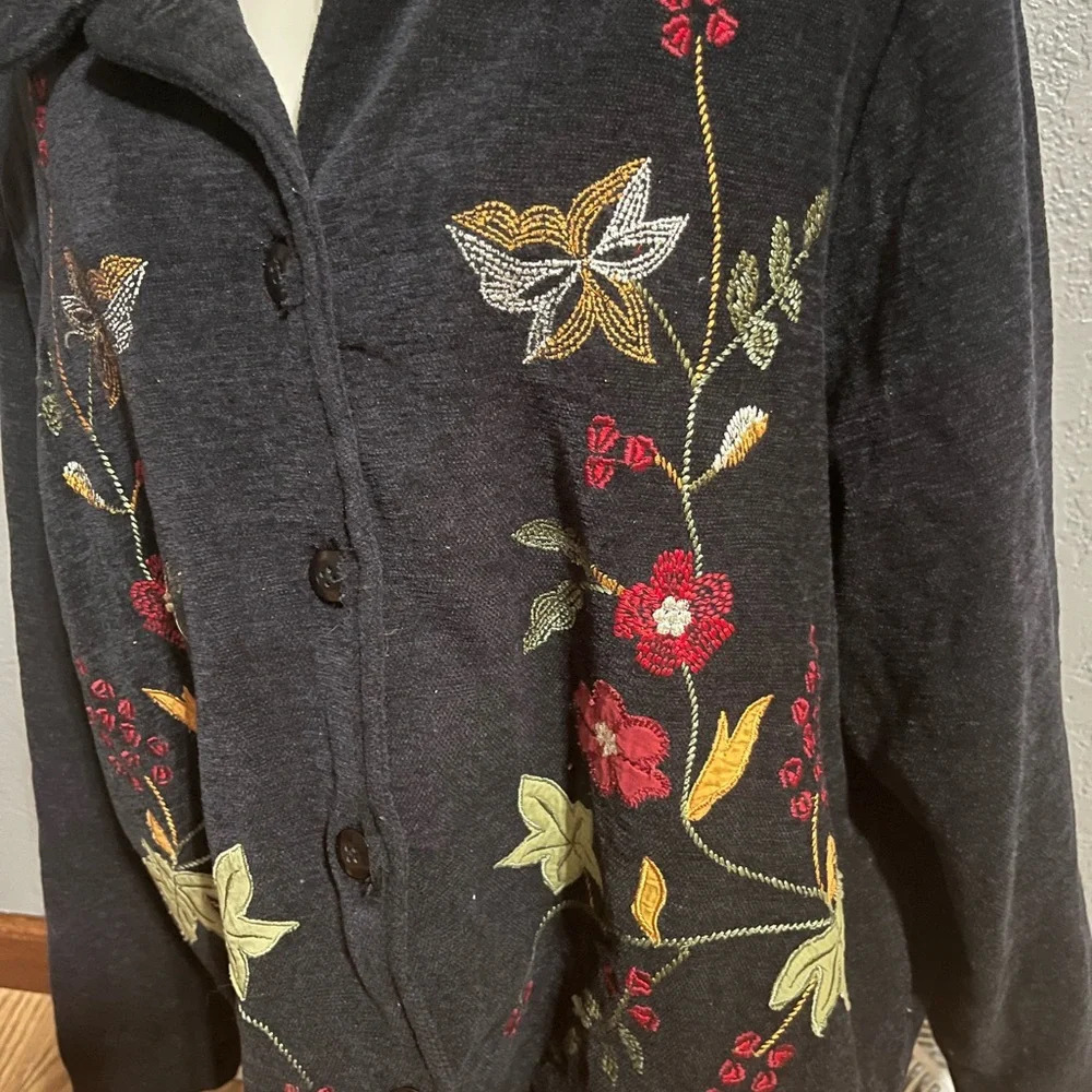 Vintage White Stag Floral Blazer XL - Picture 3 of 5
